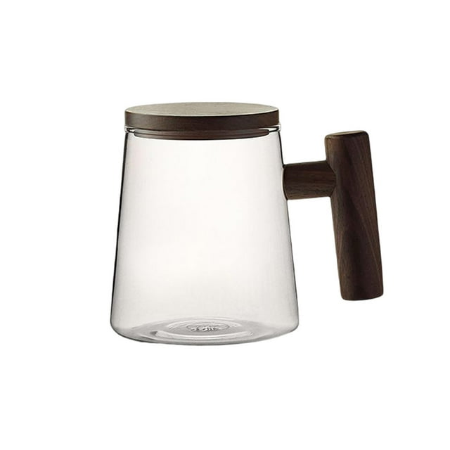 Bewildely Taza de té Taza de agua Suministros para el hogar Tamaño compacto Mango transparente Accesorios para el hogar Oficina Dulce regalo Contenedor Teteras 6A Bewildely HA081760-01