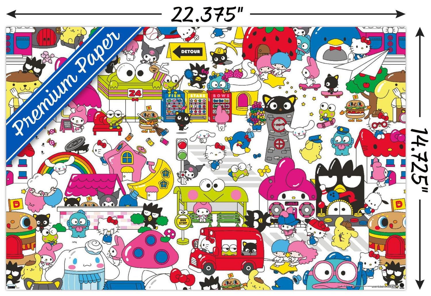 Hello Kitty and Friends: Hello - Group Wall Poster, 22.375" x 34"