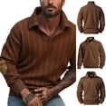 thumbnail image 3 of Kakii Men Sweaters V Neck Cable Knit Sweater Fall Casual Slim Fit Pullover, 3 of 6