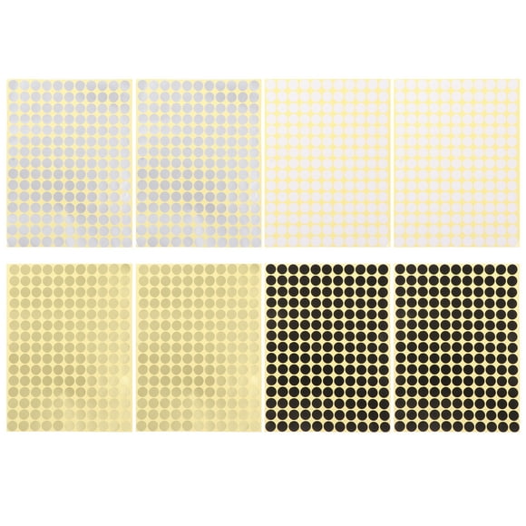 SHISUYAN 8 Sheets Assorted Color Coding Blank Label Sticker DIY Self Adhesive Label