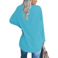 thumbnail image 6 of TKLPEHG Womens Tunic Tops Crew Neck Basic Tunic Tops Fall Tops Solid Color Casual Comfy Lightweight Loose Fashion Long Sleeve T Shirt Pullover (Sky Blue,XXL), 6 of 6