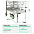 thumbnail image 4 of Hay Feeder with Wheels, 2-in-1 Goat Hay Storage Feeder, 45"L x 23.6"W x 39"H Livestock Feeder for Horses, Cows, 4 of 8