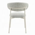 thumbnail image 4 of Side Dining Chair Set of 2-Gray Boucle-Curved Backrest-Metal Legs, 4 of 6