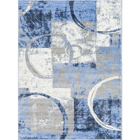 Well Woven Ash Spheres Watercolor Modern Blue Area (Best Treatment For Severe Rug Burn)