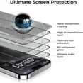 thumbnail image 3 of New 8K Oleophobic Coating Dust free Installation Screen Protector For iPhone 13 11 12 14 Pro Max 15 Plus XR X XS MAX Matte Glass For iPhone XS 2Pcs Matte Glass, 3 of 5