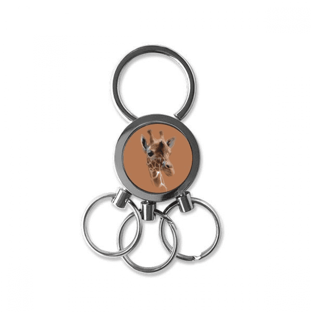 Porte-clés en Métal Inoxydable avec Corne Latérale giraffe