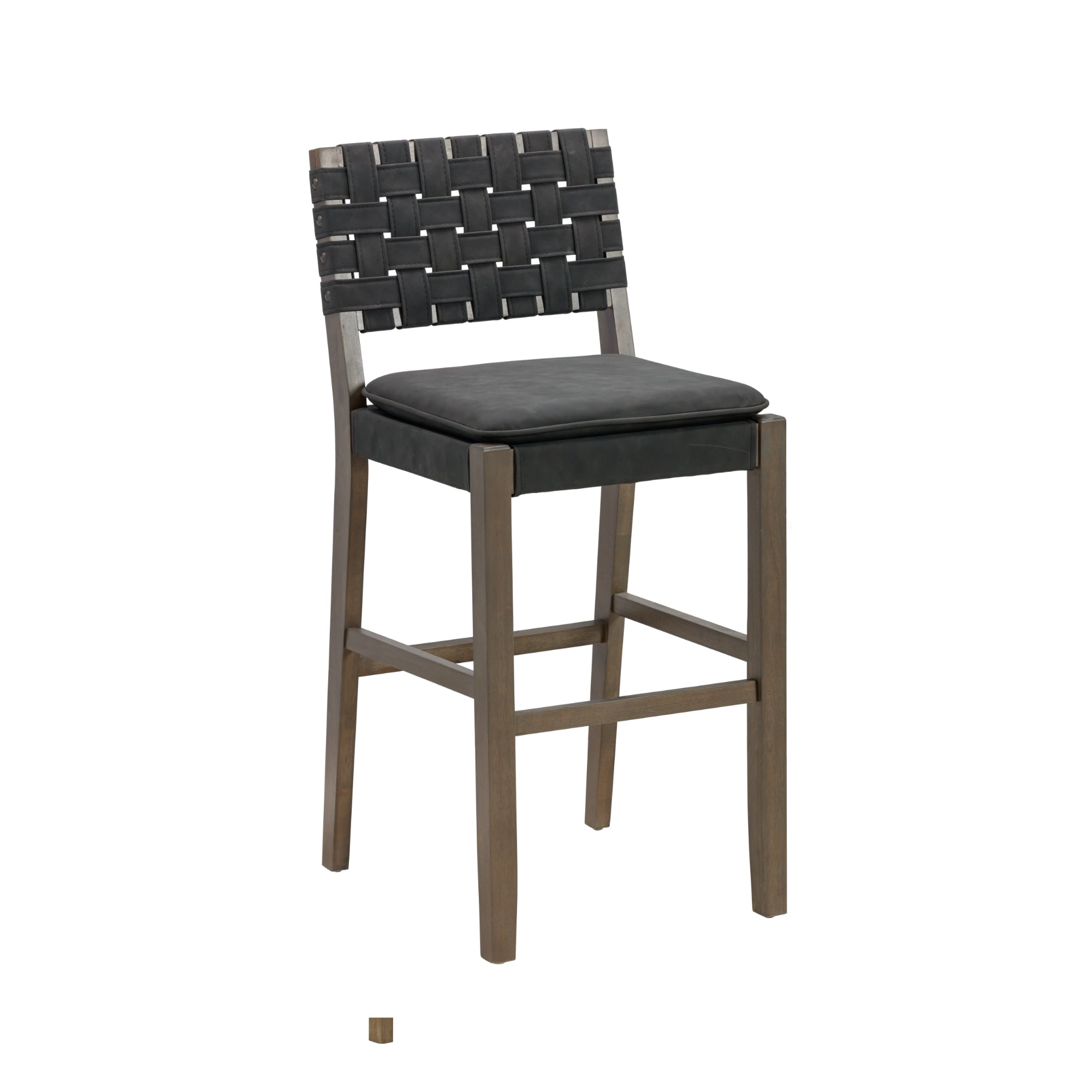Nathan James Cohen Saddle Bar Height Stools, Black