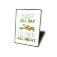 thumbnail image 4 of Nap All Day Novelty Sign, Metal Wall Decor - 10x14 inches, 4 of 4