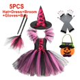 thumbnail image 3 of Disfraz de bruja de Halloween para niñas, disfraz de bruja malvada, disfraz de Purim, fiesta de carnaval, Navidad, vestido de tutú para niñas pequeñas, vestido de fiesta, 3 of 4