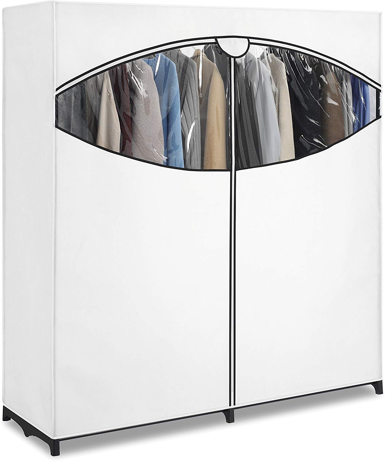 Whitmor Extra-Wide 60-inch Polypropylene Clothes Closet with White Cover - image 4 of 5