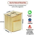 thumbnail image 2 of Finished Natural Wood Charity Donation & Suggestion Box Office Ballot Box with Pocket Comes with Locking Hinged Lid for Table Or Counter-top use (Natural Wood), 2 of 5