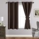 thumbnail image 1 of Jiuzhen Cortinas Opacas Con Alzapaños – Cortinas Con Aislamiento Térmico Que Bloquean La Luz Y Reducen El Ruido, Cortinas Con Ojales Para Dormitorio Y Sala De Estar, Juego De 2 Paneles De 42 X 45 Pulg, 1 of 1