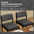 thumbnail image 4 of MultiHaven 26" Counter Height Bar Stools Set of 4,Modern Upholstered Stool with Thick Back & Seat for Kitchen Island,Bar,Cafe - Grey PU, 4 of 9