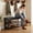 Black and Gray, variant on LEDREM Shoe Bench with Cushion, 3-Tier Sturdy Entryway Shoe Rack Organizer, Black and Gray