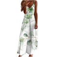 thumbnail image 1 of Vestido largo de playa ajustado con estampado de rayas sin mangas con cuello en V y cintura media a la moda para mujer Pompotops  ghjkhdj9167, 1 of 5