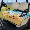 thumbnail image 3 of FUIALDOLG 51X30 Inch Beach Starfish Golf Cart Seat Cover with 4 Front Pocket Stain Resistant Foldable Golf Cart Seat Towel Blanket with Pocket Universal Fit 2 Seats Golf Carts,Club Car Decor, 3 of 8