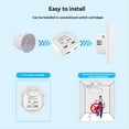 thumbnail image 1 of Kit de Receptor y Interruptor de Luz Inalámbrico Autoalimentado, Interruptor de Pared con Control Remoto, Accesorios de Iluminación, 1 of 5