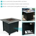 thumbnail image 4 of Sunnydaze 30" x 30" Square 40,000 BTU Propane Cast Stone Gas Fire Pit Table with Lava Rocks, 4 of 14