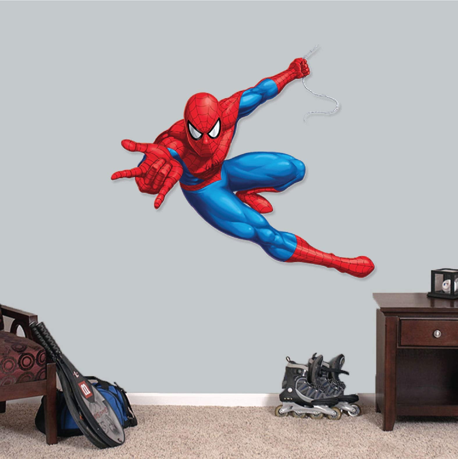 The Flash in Wall Crack Kids Boy Bedroom Decal Art Sticker Gift Superheroes 