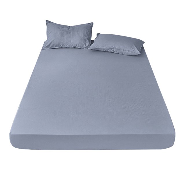 Bed Sheet Sets Cozival Solid Color Yarn-Dyed Bedding Set, Includes 1 Flat Sheet And 2 Standard Pillowcases, Breathable And Soft for All-Season Comfort, Multiple Size Options Available, Navy