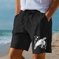 thumbnail image 2 of XINPING Men Swim Shorts Long Casual Solid Color Quick-Dry Swimming Swimsuit Beach Shorts Big and Tall Stretch Fabric Beach Shorts Bathing Suits, 2 of 5