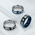 thumbnail image 2 of PAMTIER Stainless Steel Rings for Men Promise Widding Band Two-Tone with Zirconia Unique Minimalist Jewelry Silver Black Size 12, 2 of 5
