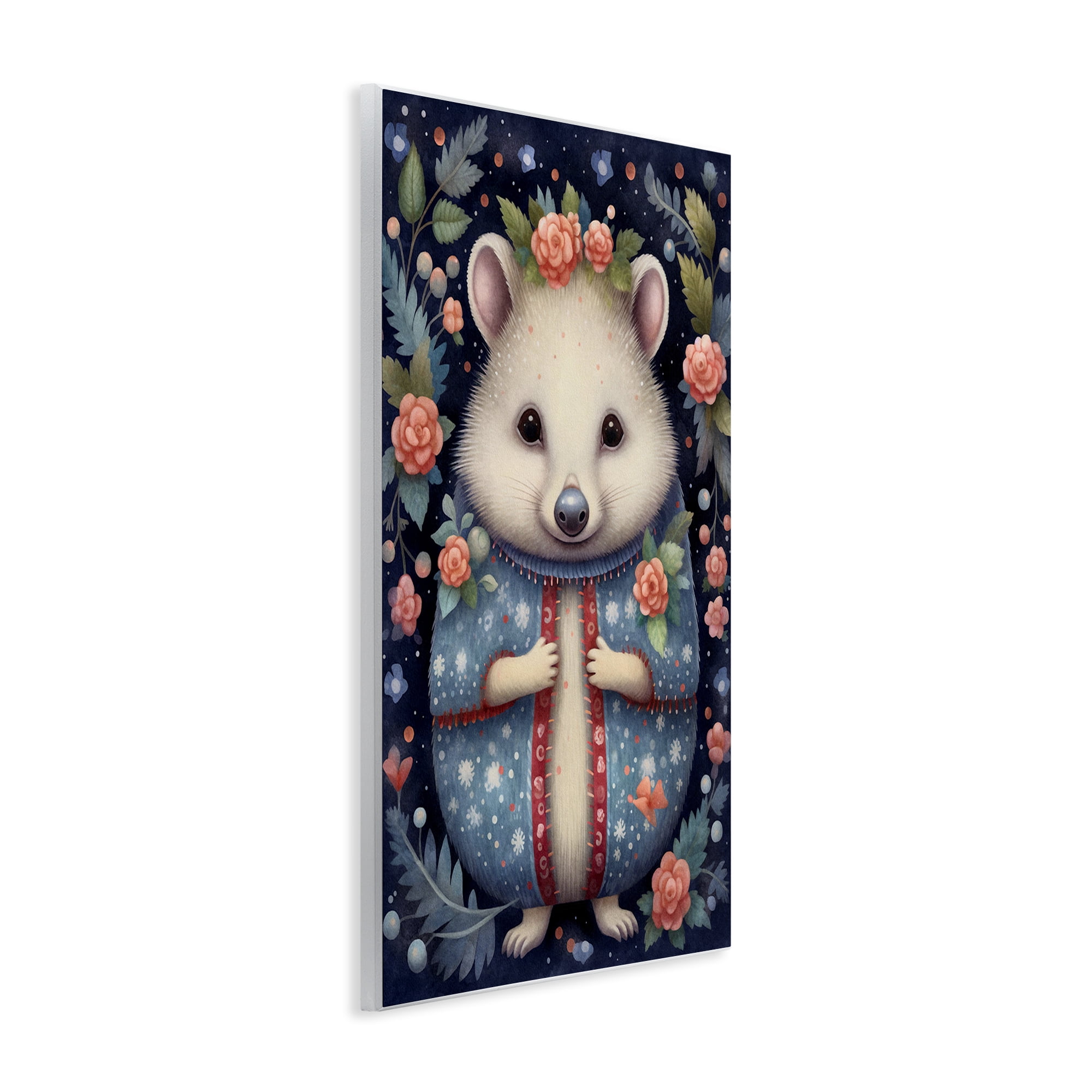 Stupell Industries Woodland Pattern Hedgehog Animals & Insects Painting Unframed Art Print Wall Art, 13 x 19