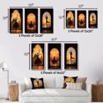 thumbnail image 4 of Designart "Elegance in Sunset Silhouette Dancing Beauty IV" Woman Fashion Photography Framed Wall Art Set Of 3 - Black Glam Frame Canvas Set For Living Room Decor, 4 of 6