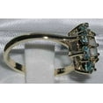 thumbnail image 3 of LBG British Made 14k Yellow Gold Womens Ring Natural Opal & Blue Topaz Statement Ring - 33 size options - Size 7.5, 3 of 5