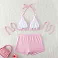 thumbnail image 6 of Staron Women's High Waisted Bikini Set Drawstring Adjustable Push Up Swimsuit Two Piece Beach Vacation Casual, Pink L, 6 of 7