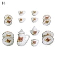 thumbnail image 2 of Walbest Doll House Miniature Mini Ceramic Tea Set Model, Dollhouse Food Play Scene Model Fairy Garden Decor Ornaments, 2 of 7