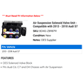 thumbnail image 2 of Air Suspension Solenoid Valve Unit - Compatible with 2013 - 2018 Audi S7 2014 2015 2016 2017, 2 of 2