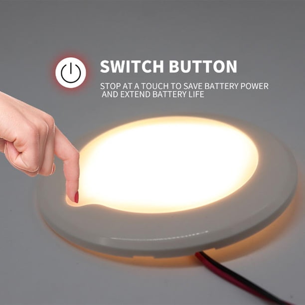 Luz de techo RV 5 niveles de brillo Lámpara interior Camper con interruptor táctil