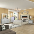 thumbnail image 3 of Lizelle Upholstery Wooden King Bed with Ambient lighting in Beige Velvet Finish, 3 of 3