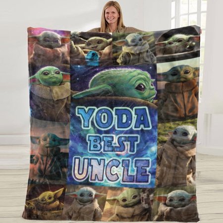 Yoda Best Uncle Gifts Present Throw Blanket Music Fans Bedroom Decorations 50X60 in
