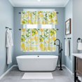 thumbnail image 4 of Summer Yellow Lemons Kitchen Curtains Valances and Tiers Set of 3 Country Farm Watercolor Fruit Green Leaf Blue Plaid Tier Curtains and Valance with Rod Pocket for Small Windows, 27.5"x24", 4 of 9