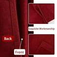 thumbnail image 4 of DriftAway Pinch Pleat Blackout Curtains 96 Inches Long Linen Curtains 2 Panels Set Faux Linen Textured Curtains for Bedroom Living Room Thermal Insulated Privacy Back Tab Window Drapes 52x96 Red, 4 of 8