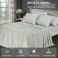 thumbnail image 3 of RUVANTI Flannel Sheets Twin XL Size 4 Pcs - 100% Cotton Double Brushed Bed Sheets, Deep Pockets 16 Inches, All Seasons Breathable, Extra Soft & Comfy Twin XL Sheet Sets, Weeping Willow, 3 of 5