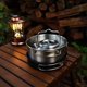 thumbnail image 4 of Juego de ollas de acero inoxidable Heldig para exteriores 4 piezas olla para acampar olla para sopa hirviendo portátil sartén antiadherente, 4 of 4