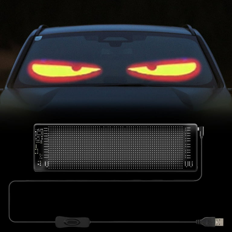 Exhoden Devil Eyes Light for Cars, Colorful Eye Lamp Soft Screen for Car Window, LED Display for Car, Large Programmable Flexible LED Display, Led Eyes for Car Window Soft Screen For Car -
