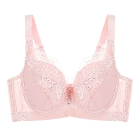 

Zuwimk Sports Bras For Women Women s Beauty Back Smoothing Minimizer Bra Pink 34D