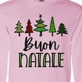 thumbnail image 4 of Inktastic Buon Natale Festive Christmas Trees Long Sleeve T-Shirt, 4 of 5