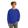 thumbnail image 4 of Girls Boys Sweater Long Sleeve Crew Neck Pullover Sweater Knit Pullover Sweatshirt Kids Long Sleeve Crew Neck Solid Casual Tops Fall Outfits(Blue,5-6 Years), 4 of 6