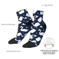 thumbnail image 4 of Uemuo Swan Printed Crew Socks, Moisture-Wicking Socks, Athletic Socks for Men Breathable Cushion Socks Casual Sport Socks for Running Traveling, 4 of 6