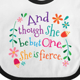 thumbnail image 4 of Inktastic 1st Birthday 1 Year Old Girl She is Fierce Girls Baby Bib, 4 of 4