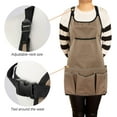 thumbnail image 3 of Gardening Apron with Lar Pockets for Women, 14 Waterproof Tool Apron, Work Heavy Duty, Size M to XL, 3 of 5