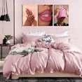 thumbnail image 4 of African American Black Woman Canvas Wall Art pink Fashion Black Girl Posters Prints Wall Decor Pictures for Home Living Room Bedroom Bathroom Decoration Unframed, 4 of 6
