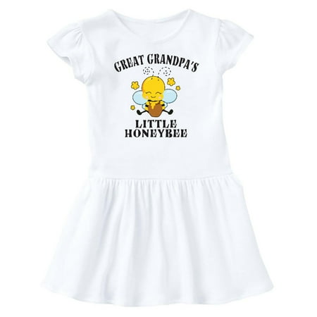 

Inktastic Cute Bee Great Grandpa s Little Honeybee with Stars Gift Baby Girl Dress