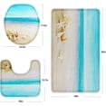 thumbnail image 2 of Beach Seashell Ocean Bathroom Rug Set of 3, 3 Pieces Bath Mats Set, Summer Non-Slip Washable Cover Floor Rug Decorations for Kitchen Bathroom Bedroom, 2 of 6