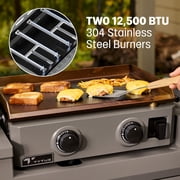 TYTUS Emberwood Gas Griddle with Grill and Prep Cart and Cover